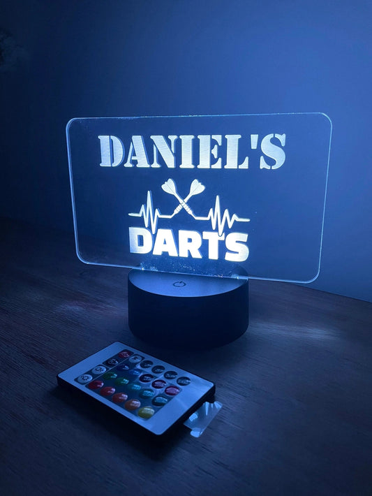 Custom Darts Name LED Sign The Crafty Bonobo The Crafty Bonobo LED Signs