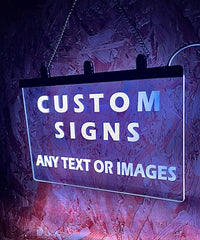 Custom Design Colour Changing Hanging LED Sign The Crafty Bonobo LED Signs 3