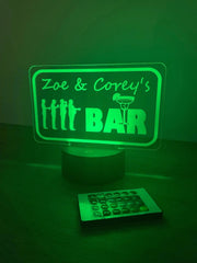 Custom Name LED Bar Sign The Crafty Bonobo LED Signs 3