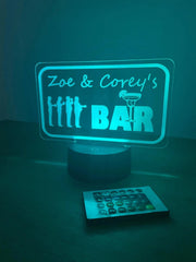 Custom Name LED Bar Sign The Crafty Bonobo LED Signs 2