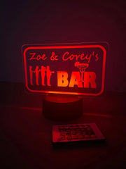Custom Name LED Bar Sign The Crafty Bonobo LED Signs 5