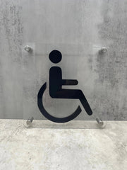 Disabled Toilet Acrylic Sign Plaque The Crafty Bonobo Toilet Signage 1