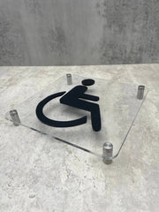 Disabled Toilet Acrylic Sign Plaque The Crafty Bonobo Toilet Signage 2