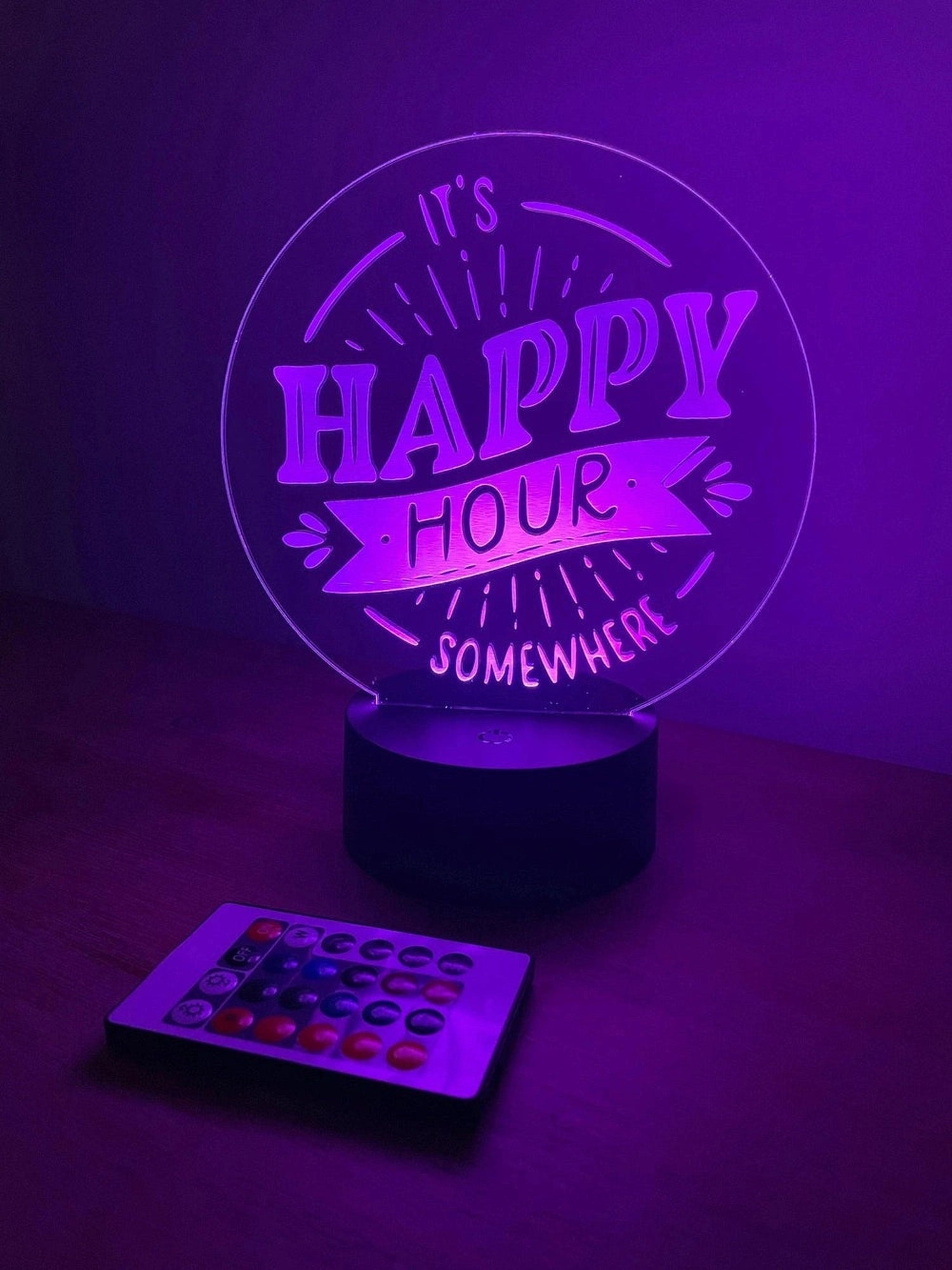 Happy Hour Man Cave LED Bar Sign The Crafty Bonobo LED Signs 4