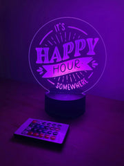 Happy Hour Man Cave LED Bar Sign The Crafty Bonobo LED Signs 4