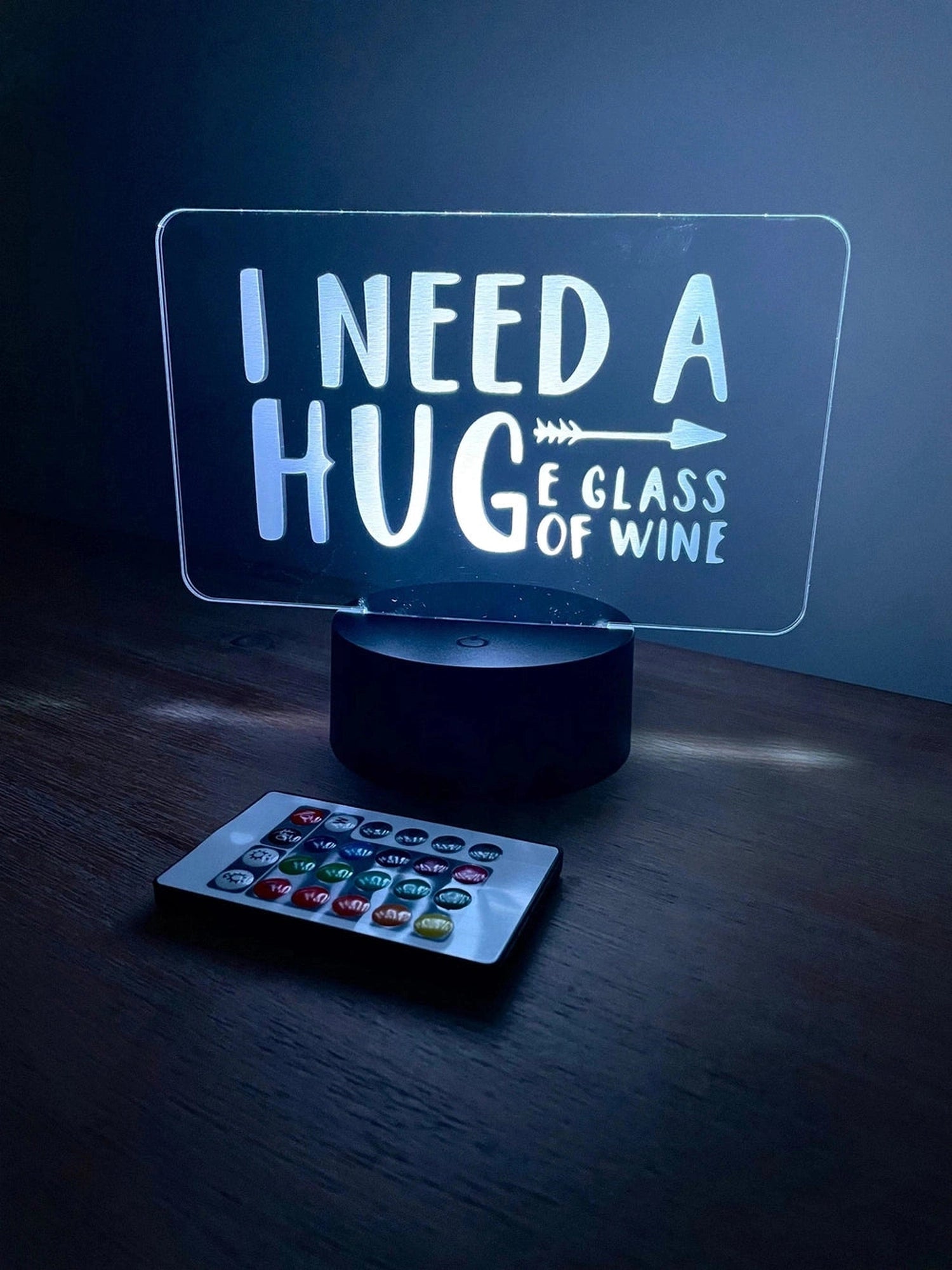 I Need Wine LED Bar Sign The Crafty Bonobo LED Signs 1