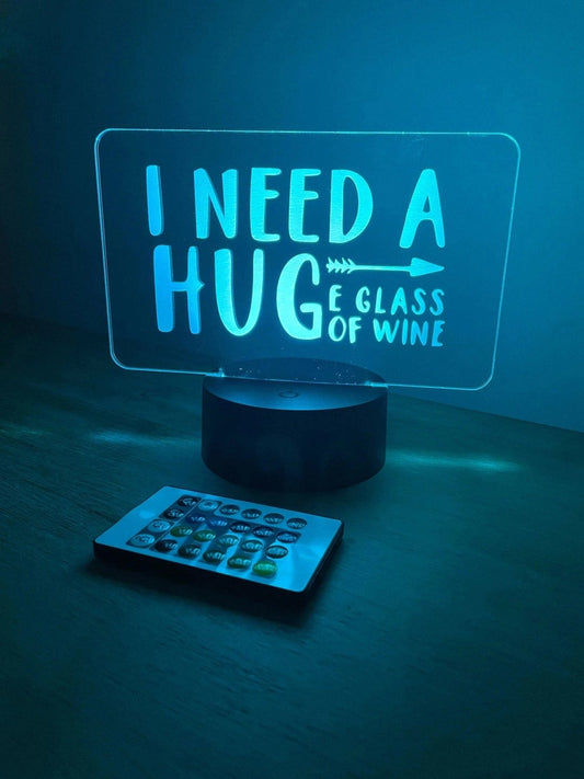 I Need Wine LED Bar Sign The Crafty Bonobo LED Signs 2