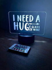 I Need Wine LED Bar Sign The Crafty Bonobo LED Signs 1