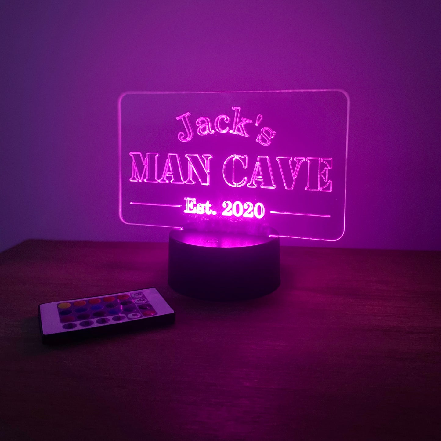 Personalised Man Cave Acrylic LED Sign