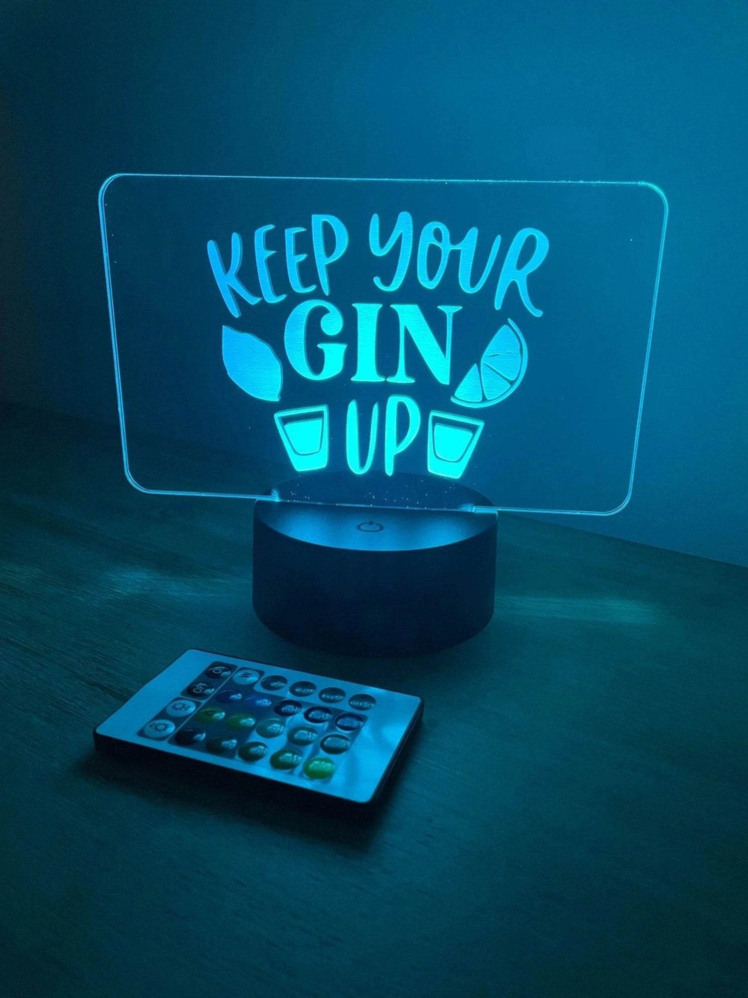 Keep Your Gin Up LED Bar Man Cave Sign The Crafty Bonobo LED Signs 2