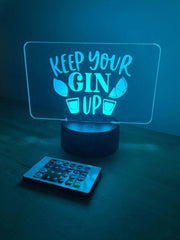 Keep Your Gin Up LED Bar Man Cave Sign The Crafty Bonobo LED Signs 2