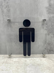 Men’s 3D Toilet Sign Restroom Plaque The Crafty Bonobo Toilet Signage 1