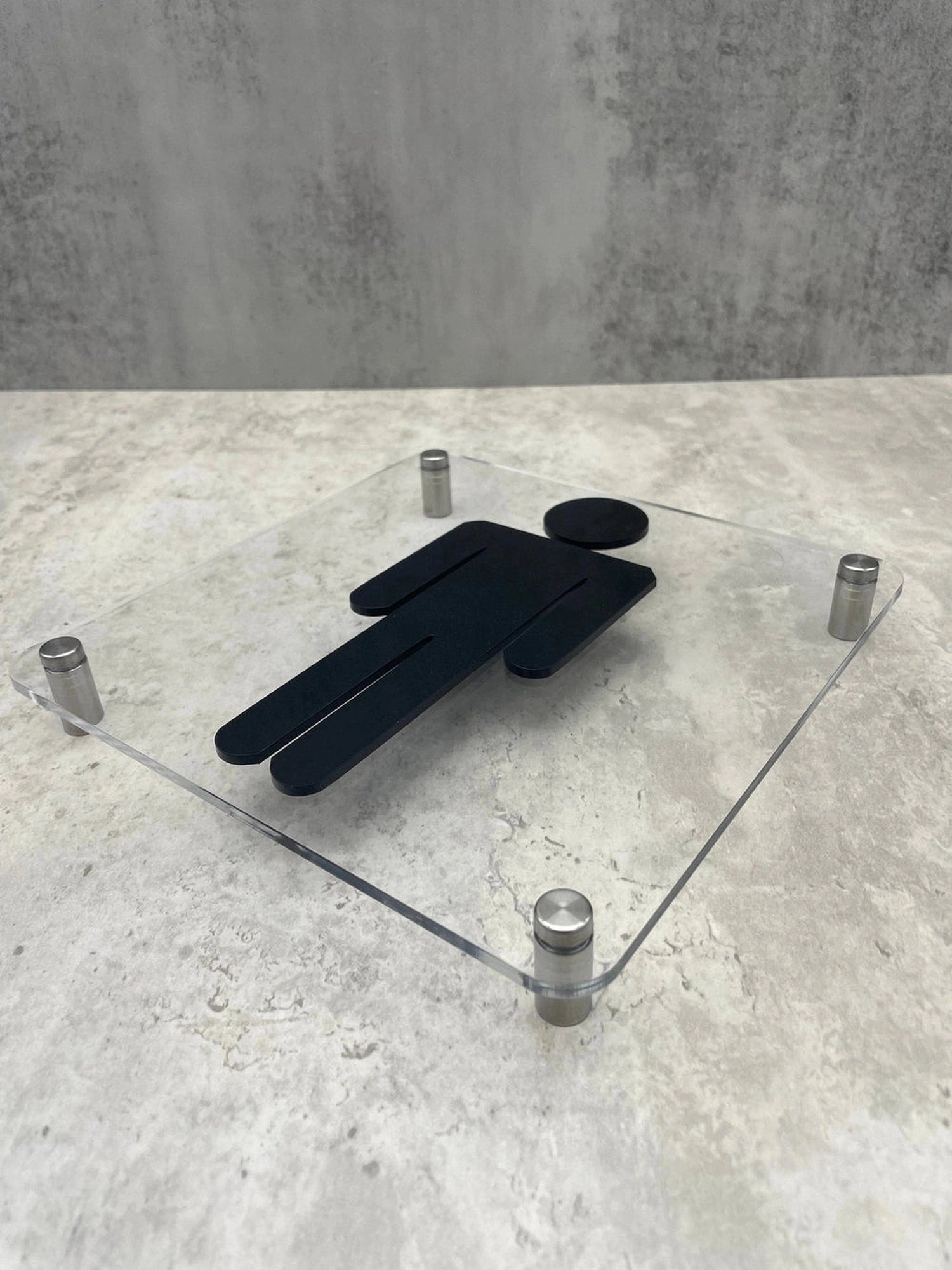 Men’s 3D Toilet Sign Restroom Plaque The Crafty Bonobo Toilet Signage 2