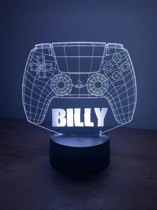 Personalised 3D PlayStation Controller LED Sign The Crafty Bonobo LED Signs 1