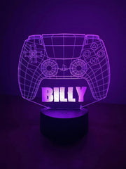 Personalised 3D PlayStation Controller LED Sign The Crafty Bonobo LED Signs 3