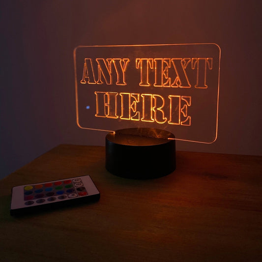 Personalised Acrylic LED Sign The Crafty Bonobo The Crafty Bonobo LED Signs