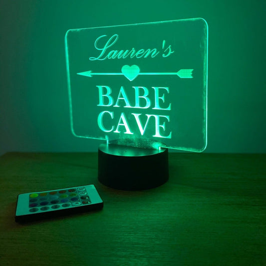Personalised Babe Cave LED Sign The Crafty Bonobo LED Signs 2