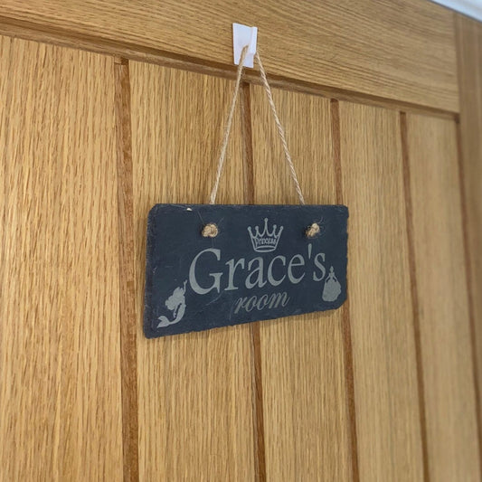 Personalised Bedroom Slate Sign The Crafty Bonobo Slate sign 2