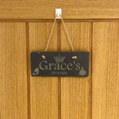 Personalised Bedroom Slate Sign The Crafty Bonobo Slate sign 1