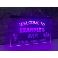 Personalised Colour-Changing Hanging LED Sign – Custom Bar, Man Cave & Home Decor Light The Crafty Bonobo LED Signs 5