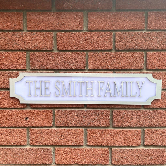Personalised Family Name Street Sign – Custom Acrylic Plaque for Home, Driveway & Garden The Crafty Bonobo The Crafty Bonobo Street Sign