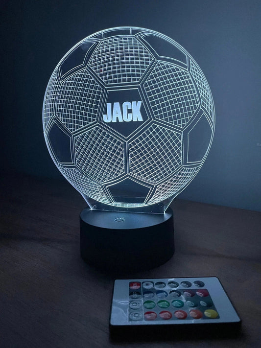 Personalised LED Football Name Sign The Crafty Bonobo LED Signs 1