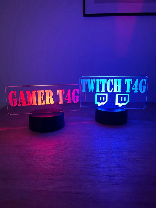 Personalised LED Gamer Tag Sign The Crafty Bonobo LED Signs 1