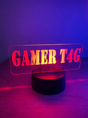 Personalised LED Gamer Tag Sign The Crafty Bonobo LED Signs 2