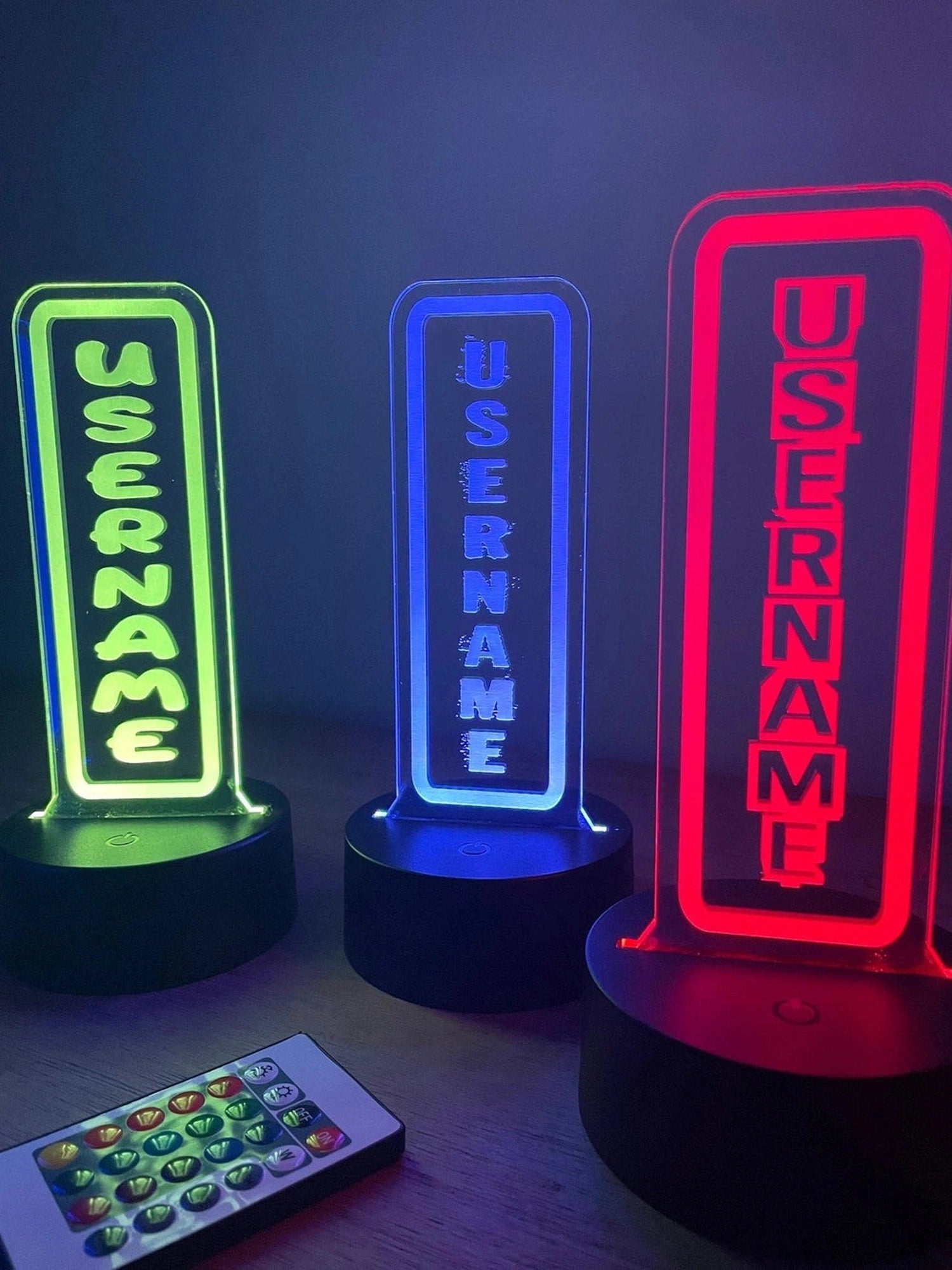 Personalised LED Gamer Tag Username Sign – The Crafty Bonobo