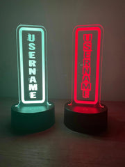 Personalised LED Gamer Tag Username Sign The Crafty Bonobo LED Signs 6