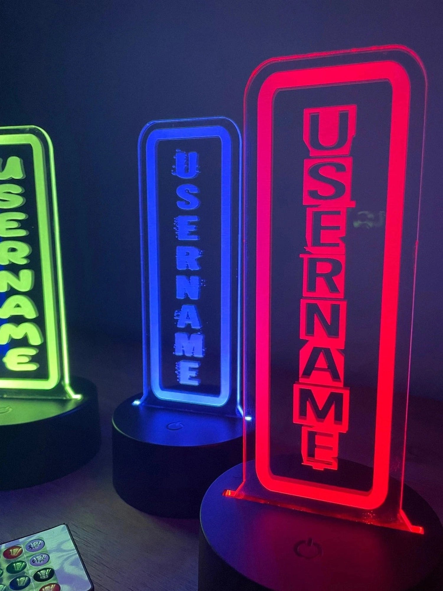 Personalised LED Gamer Tag Username Sign The Crafty Bonobo LED Signs 2