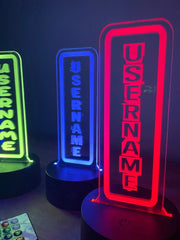 Personalised LED Gamer Tag Username Sign The Crafty Bonobo LED Signs 2