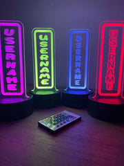 Personalised LED Gamer Tag Username Sign The Crafty Bonobo LED Signs 5