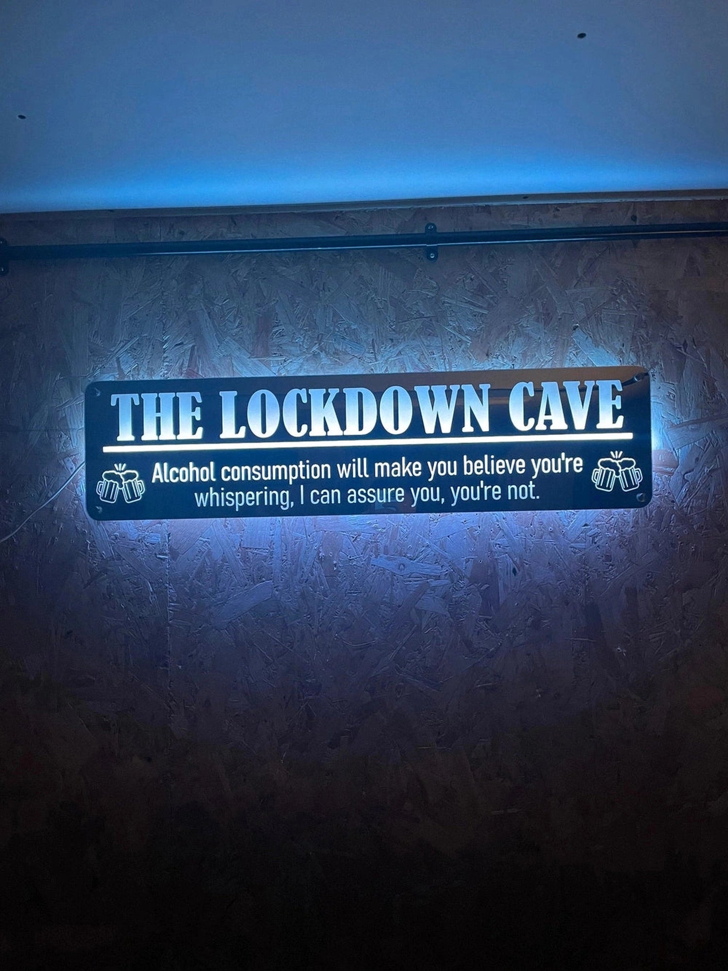 Personalised LED Mirror Bar Sign The Crafty Bonobo LED Mirror Sign 4