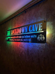 Personalised LED Mirror Bar Sign The Crafty Bonobo LED Mirror Sign 7