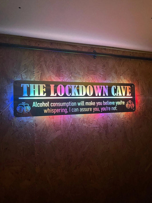 Personalised LED Mirror Bar Sign The Crafty Bonobo The Crafty Bonobo LED Mirror Sign