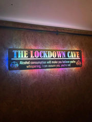 Personalised LED Mirror Bar Sign The Crafty Bonobo LED Mirror Sign 2