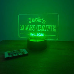 Personalised Man Cave Acrylic LED Sign The Crafty Bonobo LED Signs 1