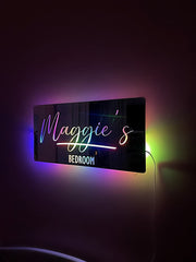 Personalised Name Mirror LED Light Sign The Crafty Bonobo LED Mirror Sign 11