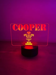 Personalised Rugby LED Sign Light The Crafty Bonobo LED Signs 3