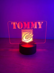 Personalised Rugby LED Sign Light The Crafty Bonobo LED Signs 5