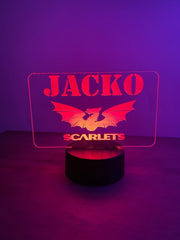 Personalised Rugby LED Sign Light The Crafty Bonobo LED Signs 4