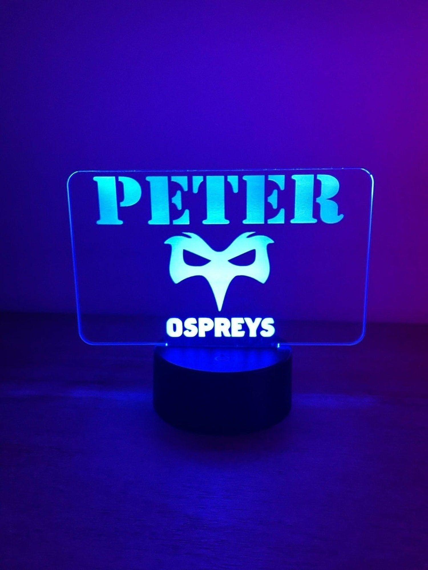 Personalised Rugby LED Sign Light The Crafty Bonobo LED Signs 2