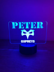 Personalised Rugby LED Sign Light The Crafty Bonobo LED Signs 2