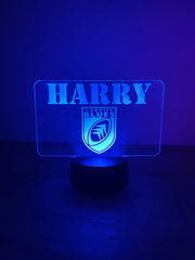 Personalised Rugby LED Sign Light The Crafty Bonobo LED Signs 6