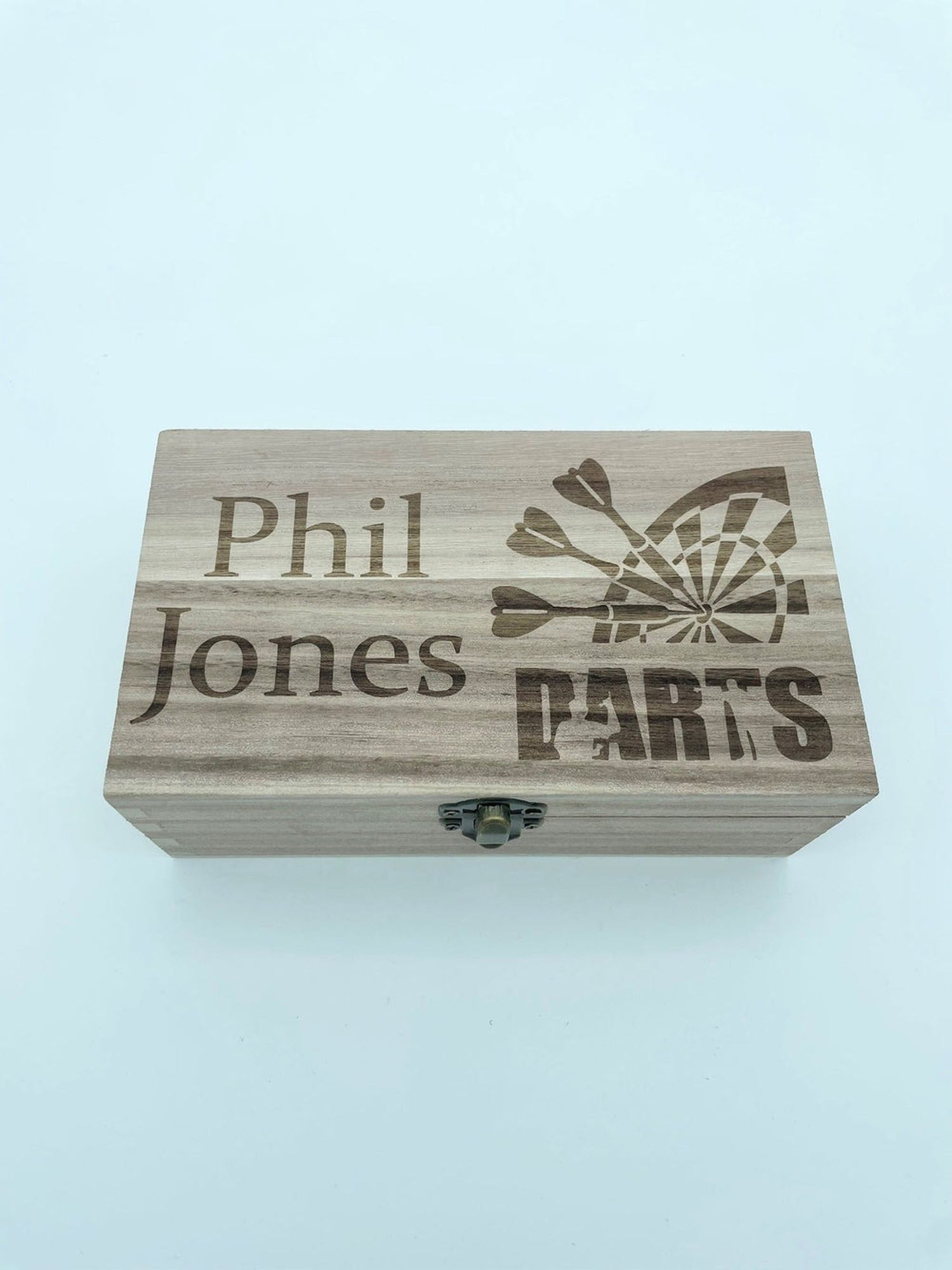 Personalised Wooden Darts Storage Box – Custom Engraved Gift for Darts Players The Crafty Bonobo Darts Storage 3