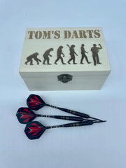 Personalised Wooden Darts Storage Box The Crafty Bonobo The Crafty Bonobo Darts Storage