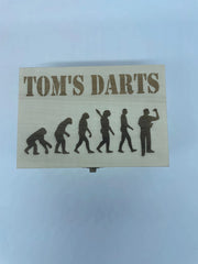 Personalised Wooden Darts Storage Box The Crafty Bonobo The Crafty Bonobo Darts Storage