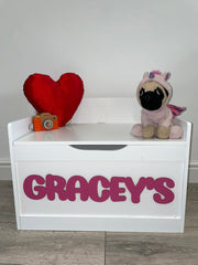 Personalised Wooden Toy Box The Crafty Bonobo Toy Box 2