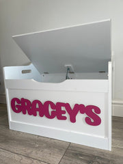 Personalised Wooden Toy Box The Crafty Bonobo Toy Box 4